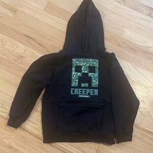 Minecraft Creeper Black Hoodie for Kids